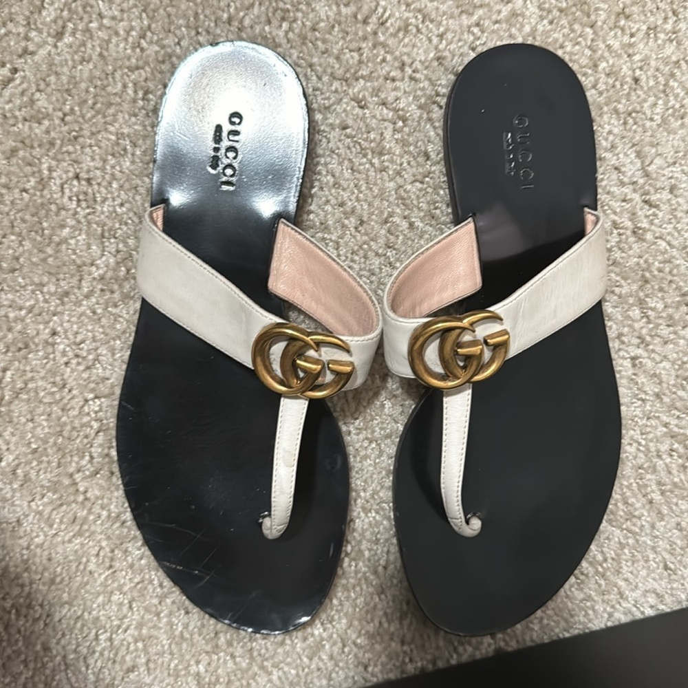 White Gucci Sandals